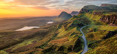 Scotland path sunrise